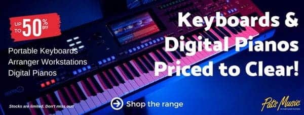 Piano Keyboards Sale Banner