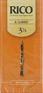 Rico Bb Clarinet Reeds #3.5 (25 Pack)