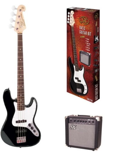 SX SB1-SKB Bass Guitar Pack