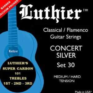 Luthier Classical/Flamenco Guitar Strings Med/Hard - Carbon Trebles